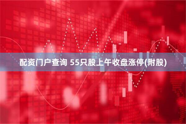 配资门户查询 55只股上午收盘涨停(附股)